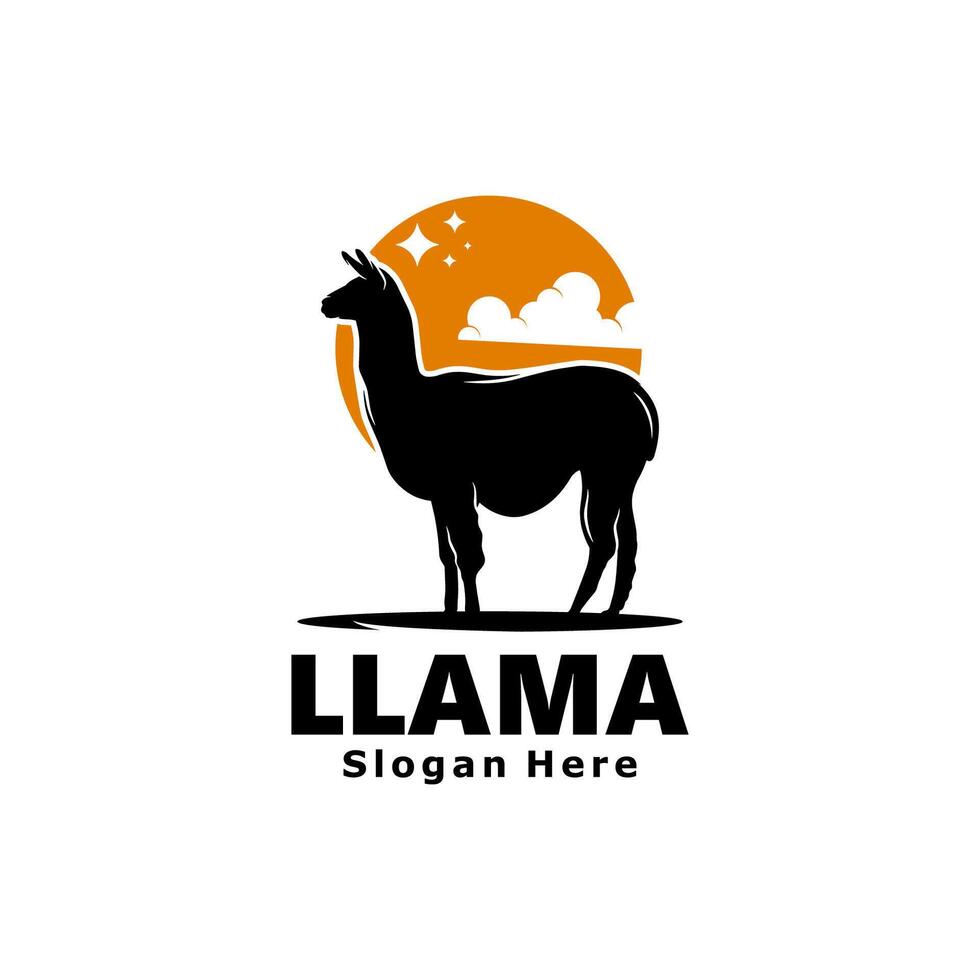 Llama Logo Design Template vector