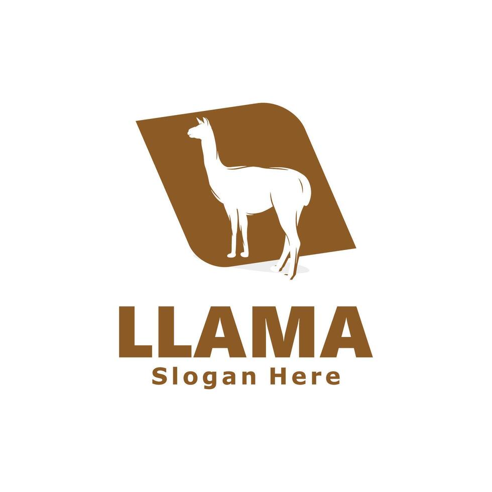 Llama Logo Design Template vector
