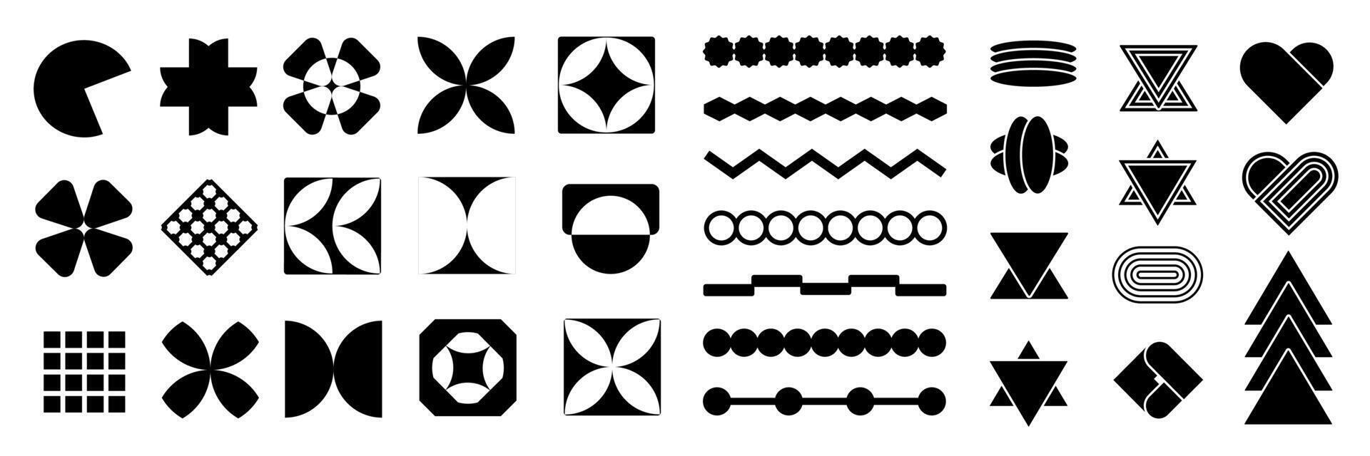 Brutal figure. Brutalist modern contemporary figure. Abstract geometric shapes and icons. Swiss design aesthetic. vector