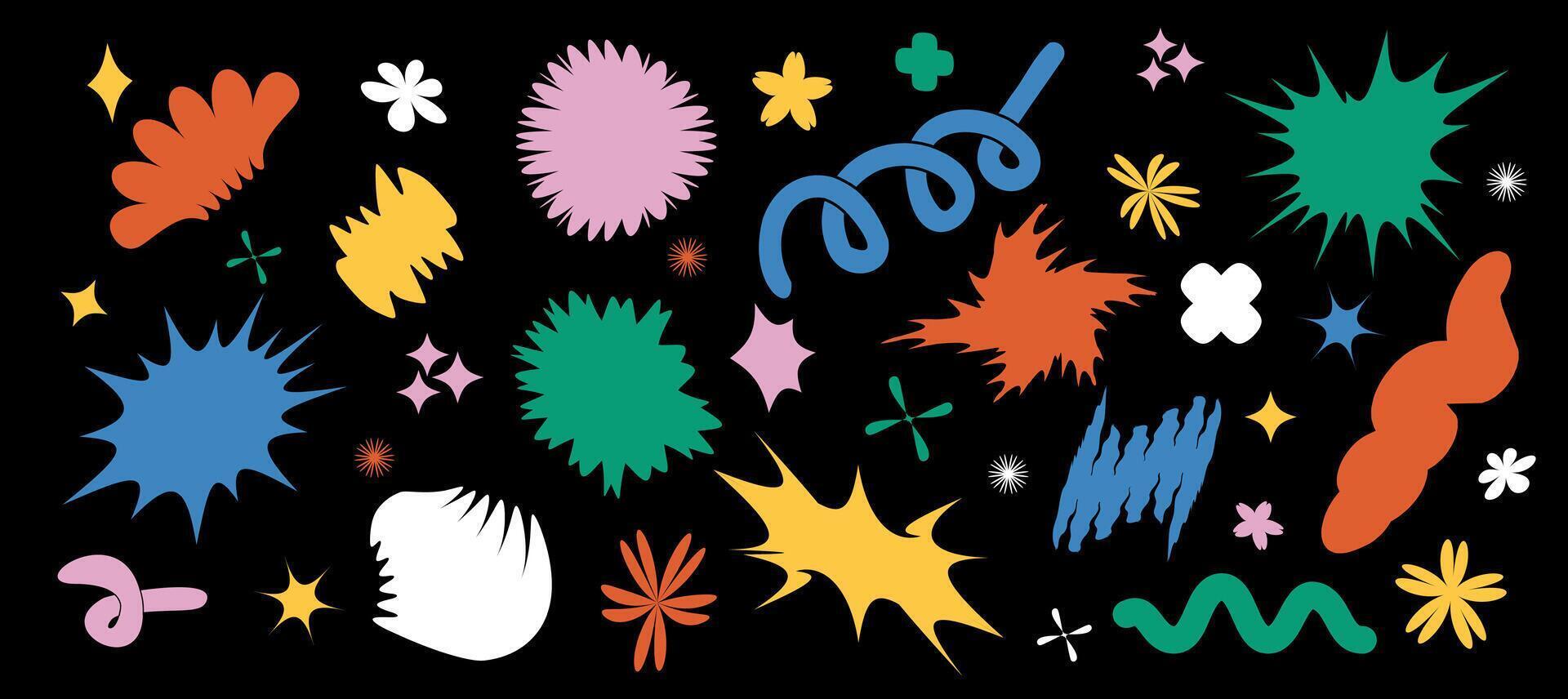 Brutal modern contemporary figure. Abstract geometric shapes and icons. Swiss design aesthetic. vector