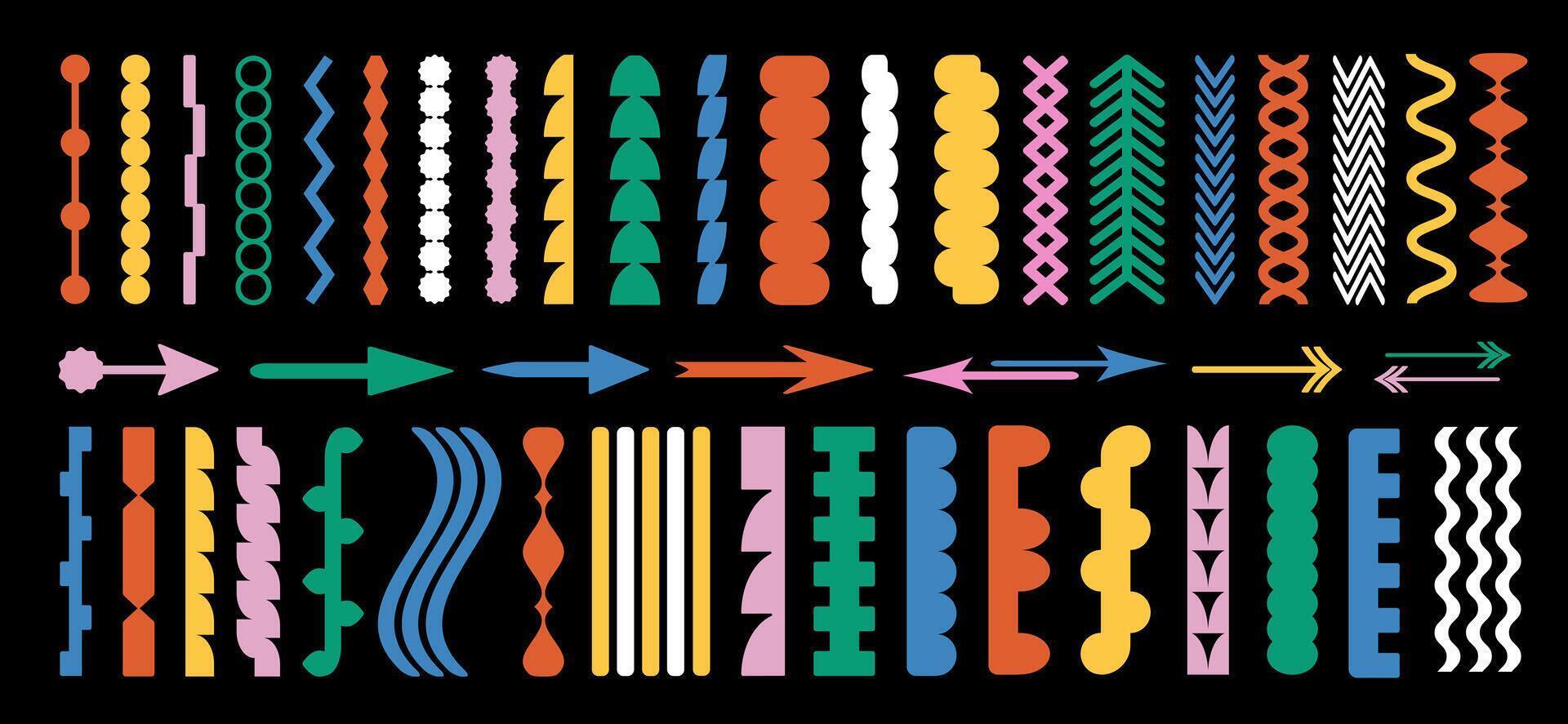Brutal modern contemporary figure. Abstract geometric shapes and icons. Swiss design aesthetic. vector
