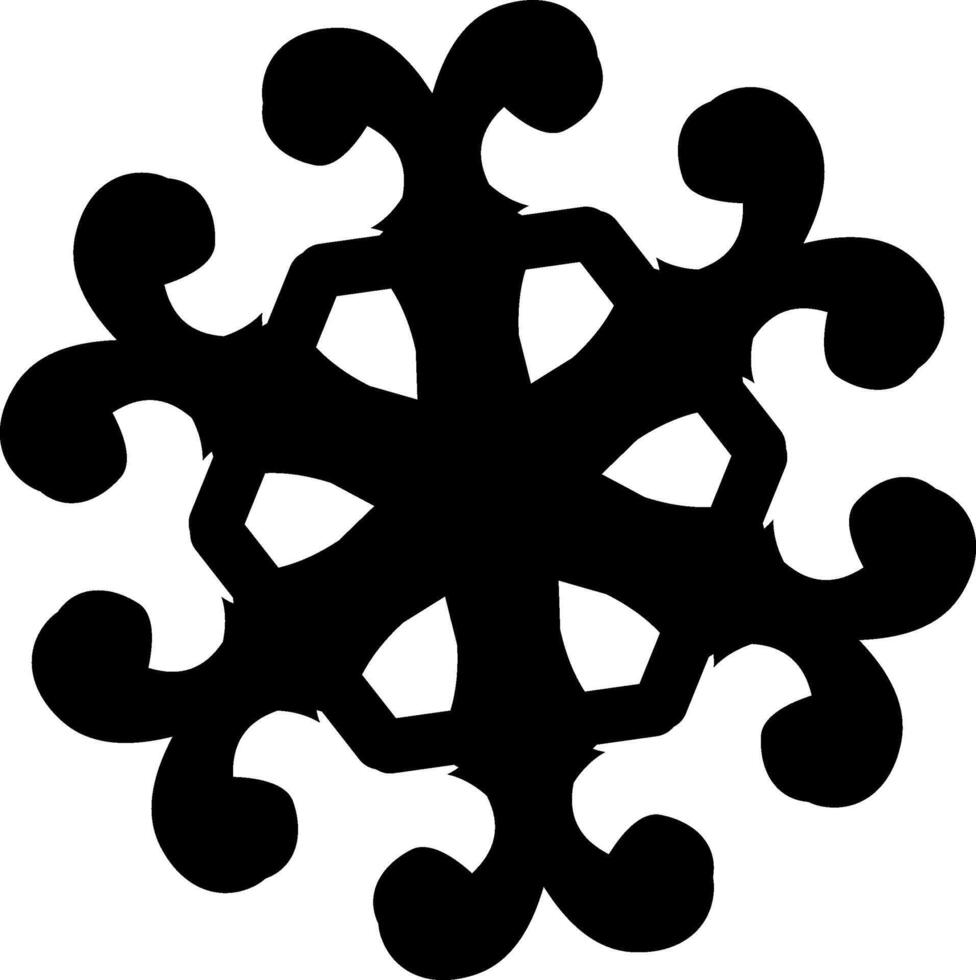 Black Snowflake Template vector