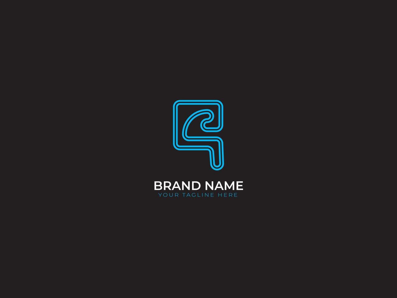 Creative business monogram logo design vector