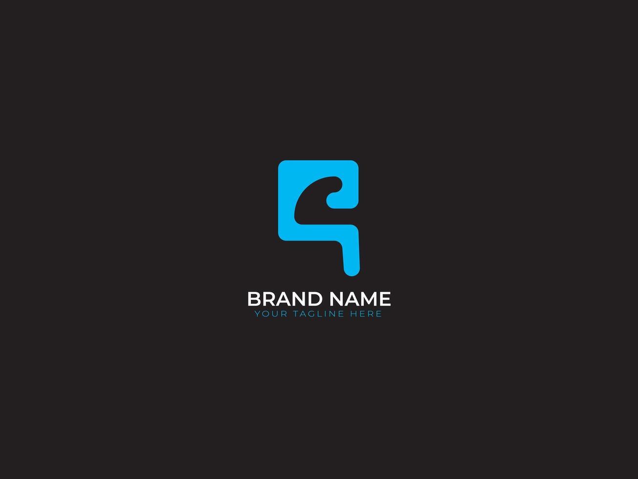 Creative business monogram logo design vector