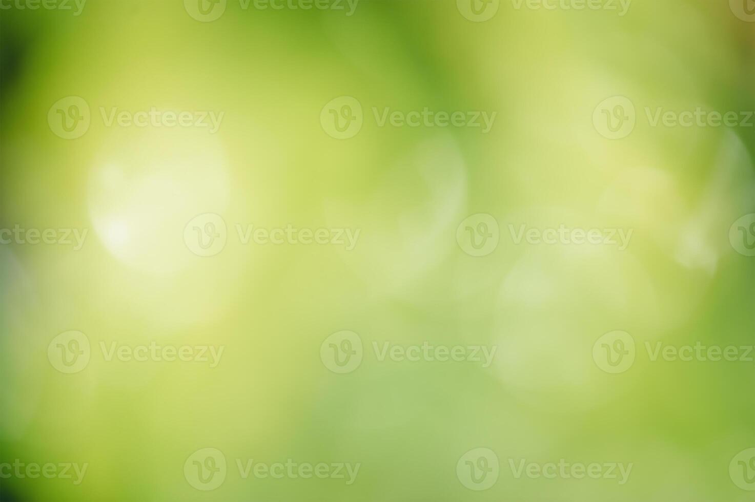 Defocus light bokeh. Abstract natural background of blurred leaves and raindrops. photo