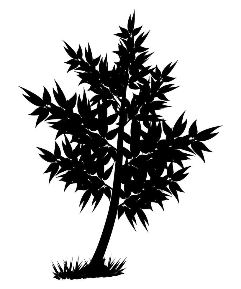 tree silhouette black vector