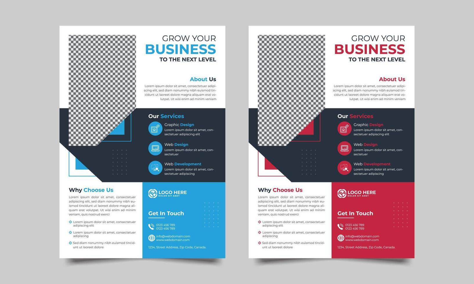 Print Ready A4 Corporate Business Flyer Template vector