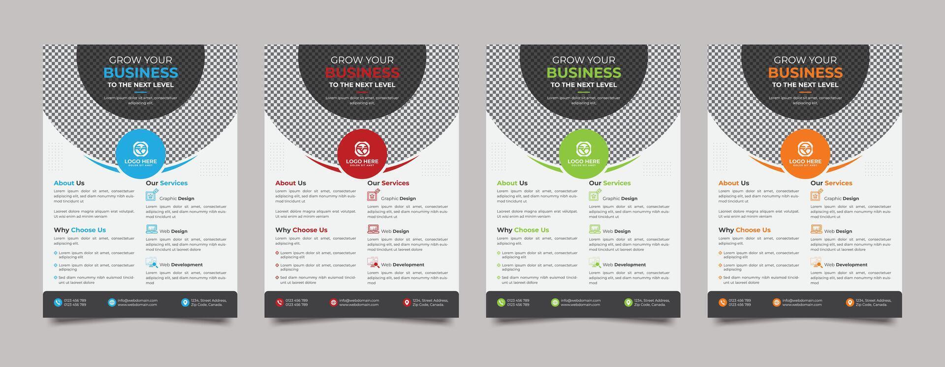 Print Ready A4 Corporate Business Flyer Template vector