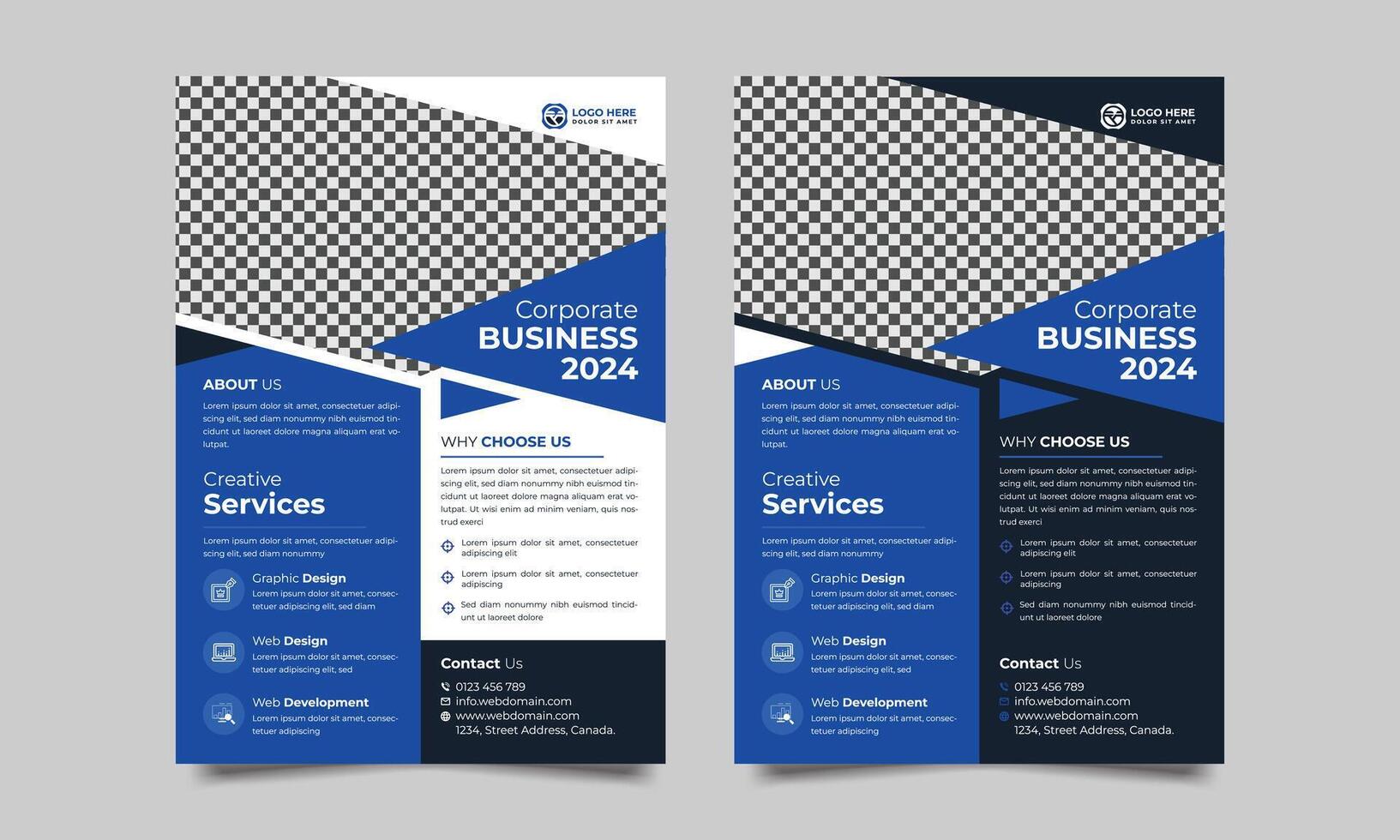 Print Ready A4 Corporate Business Flyer Template vector