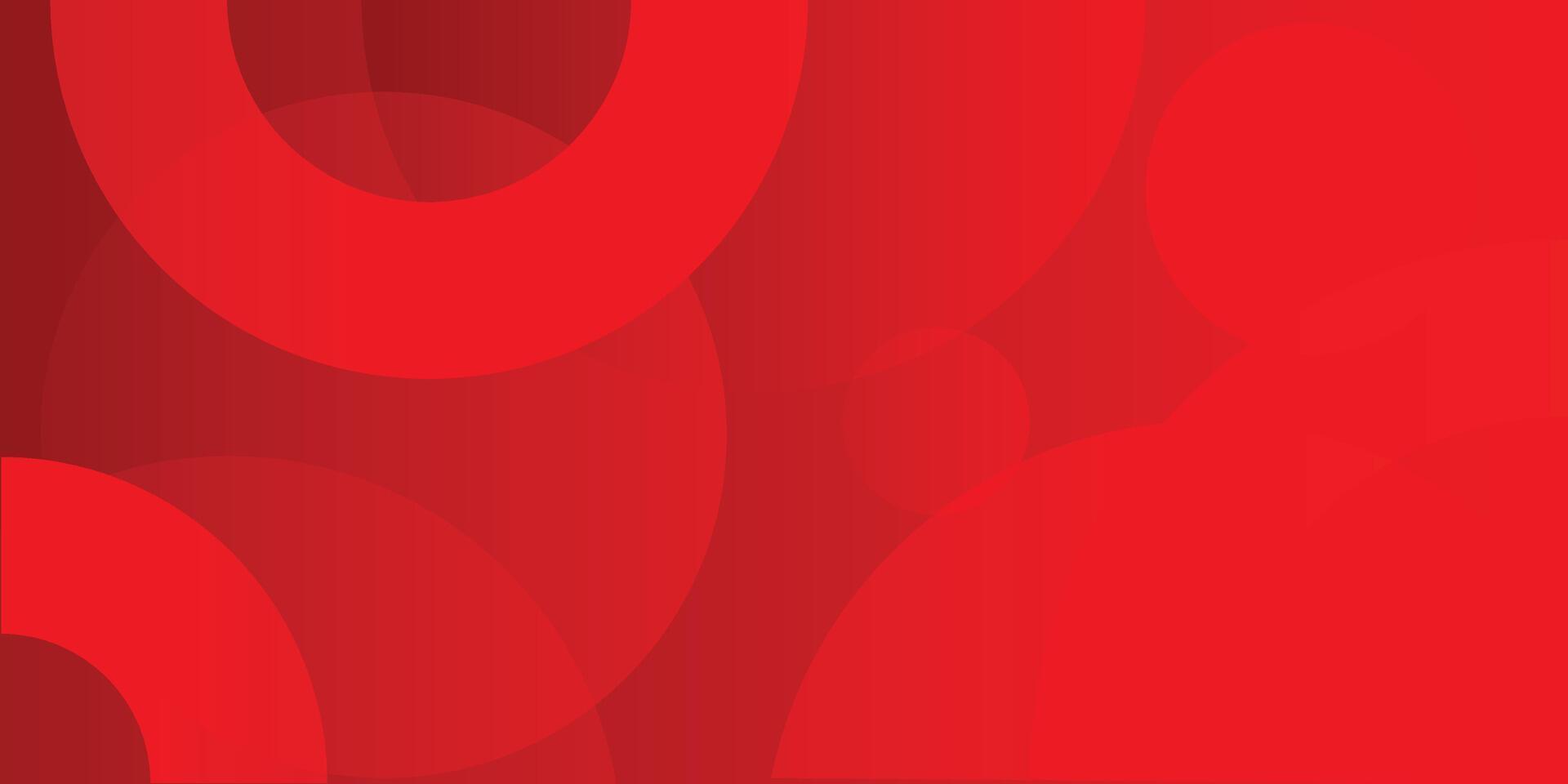 Abstract red background with circles. Dynamic shapes composition vector