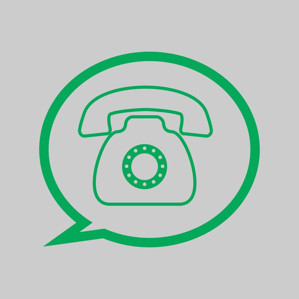 Communication concept with icon design or telephone and speech bubble illustration 10 eps graphic. vector