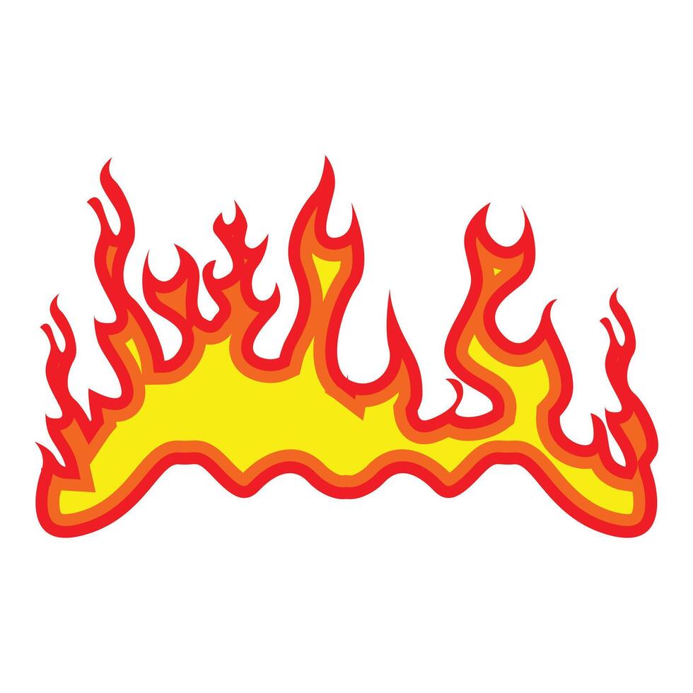 Fire flames icon. Flat illustration of fire flames icon for web design vector