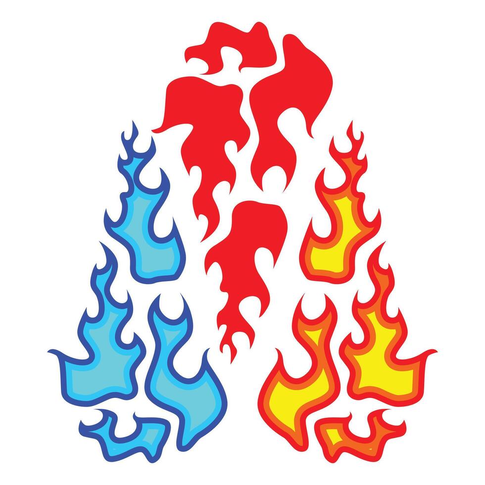 Fire flames icon. Flat illustration of fire flames icon for web design vector