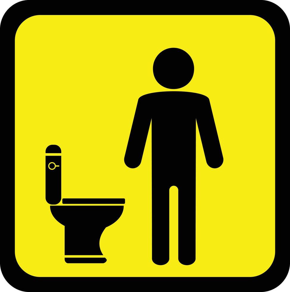 Bathroom Glyph Icon or Male , Female , Handicap toilet sign vector