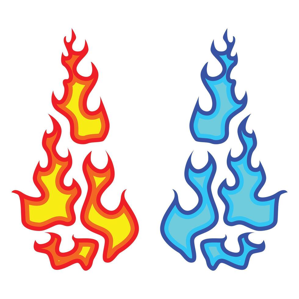 Fire flames icon. Flat illustration of fire flames icon for web design vector