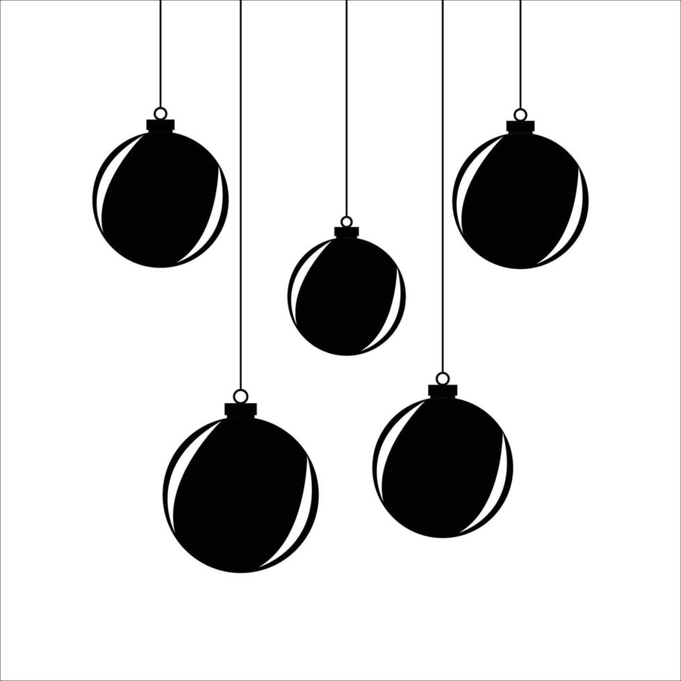 Christmas Ornament Silhouette Art, Icons, vector