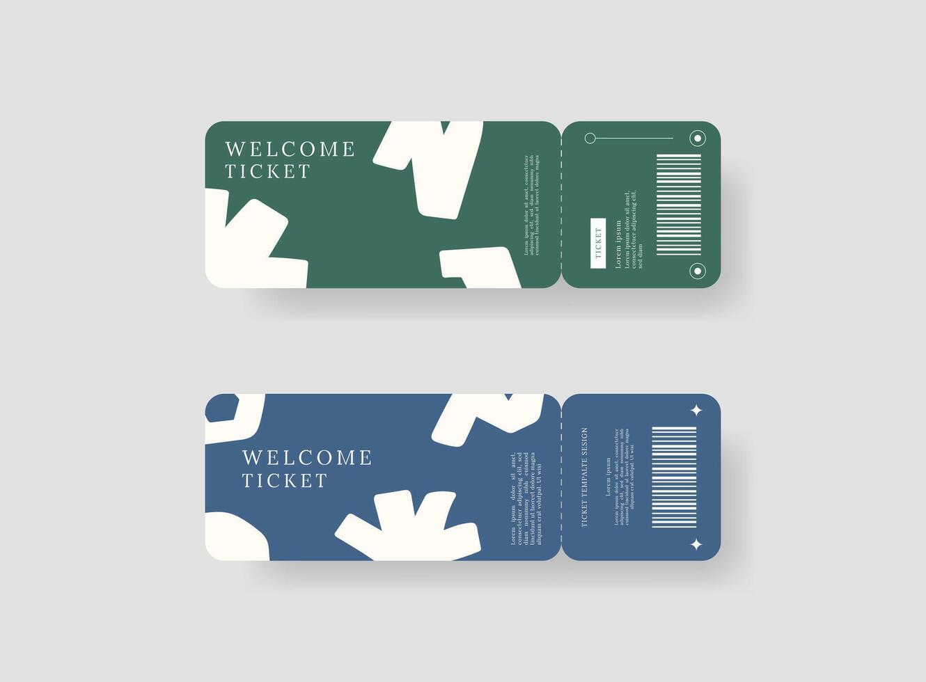 Event ticket template set. template illustration. vector