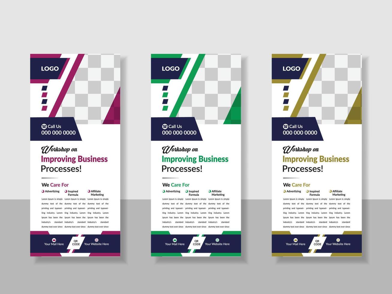 Corporate Professional Business DL Flyer Rack Card Template Design Layout for Office Event Company Multipurpose Use vector