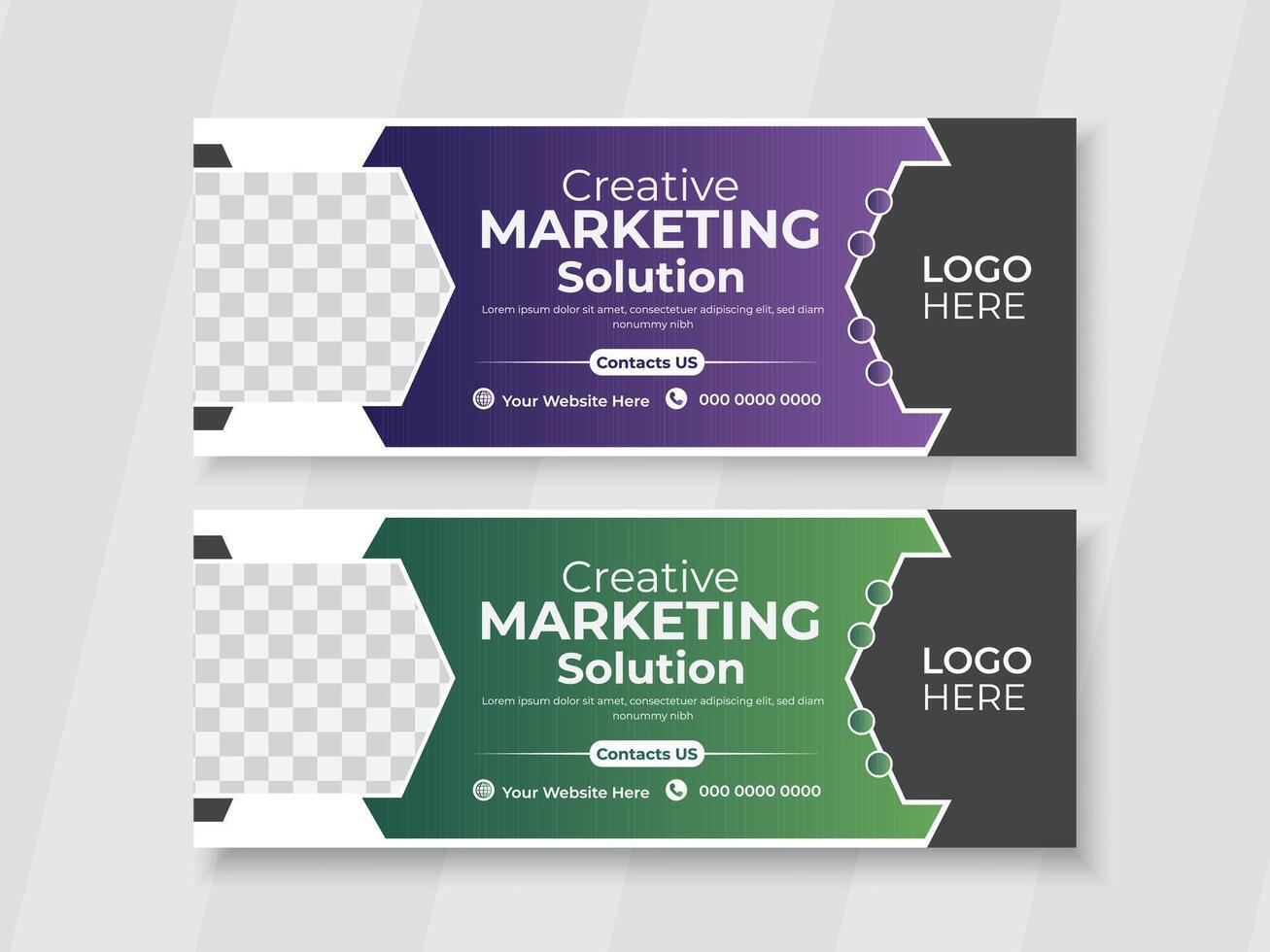 Creative Corporate business social media design Facebook cover template web banner Template. vector