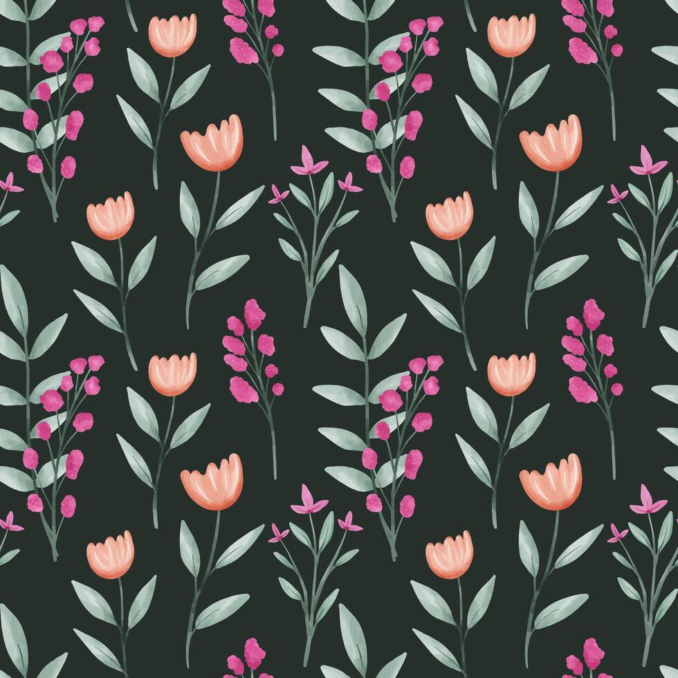 Vintage floral seamless pattern vector