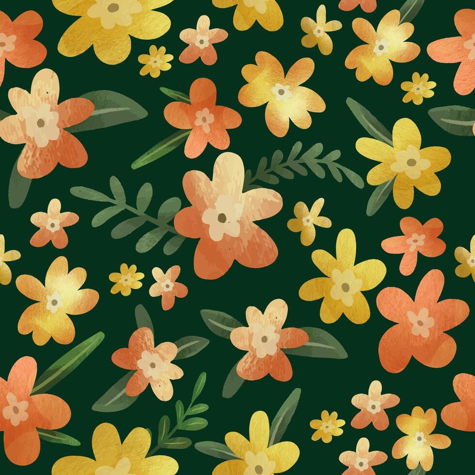 spring flowers seamless pattern. vector