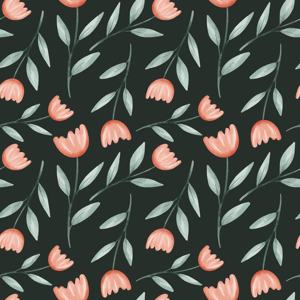 Vintage floral seamless pattern vector