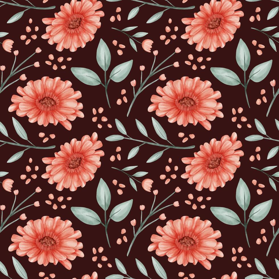 Vintage floral seamless pattern vector