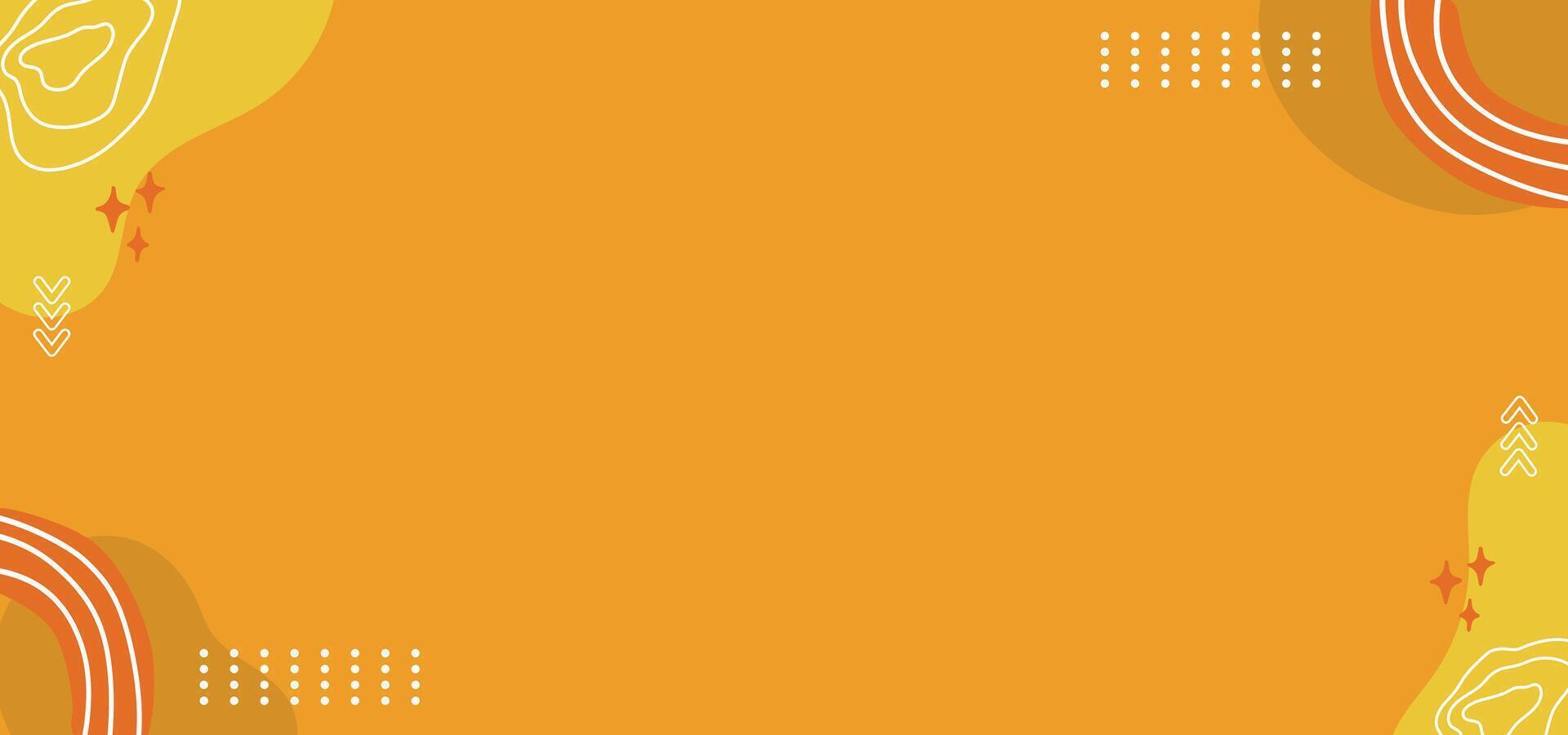 yellow abstract shapes background. great for banner, presentation, poster, wallpaper, website vector