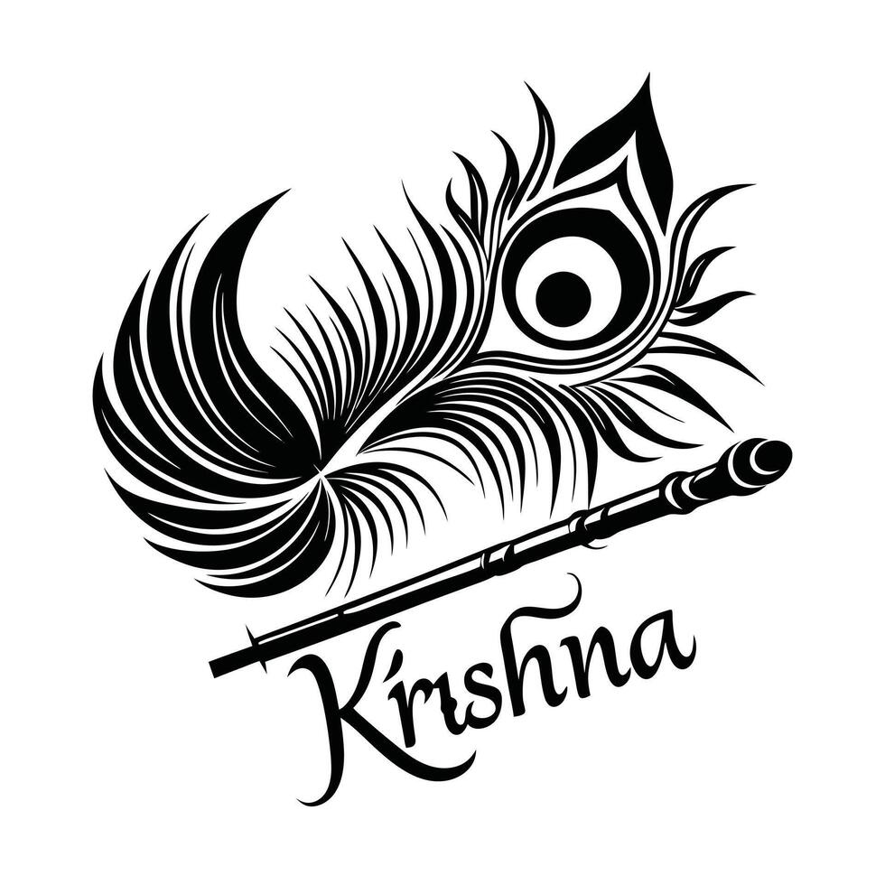 Jamastami beautiful krishna illustration design vector