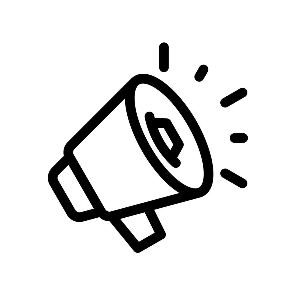 Megaphone icon design. Perfect for marketing, notifications and communications applications. Symbols for announcement and message delivery functions vector