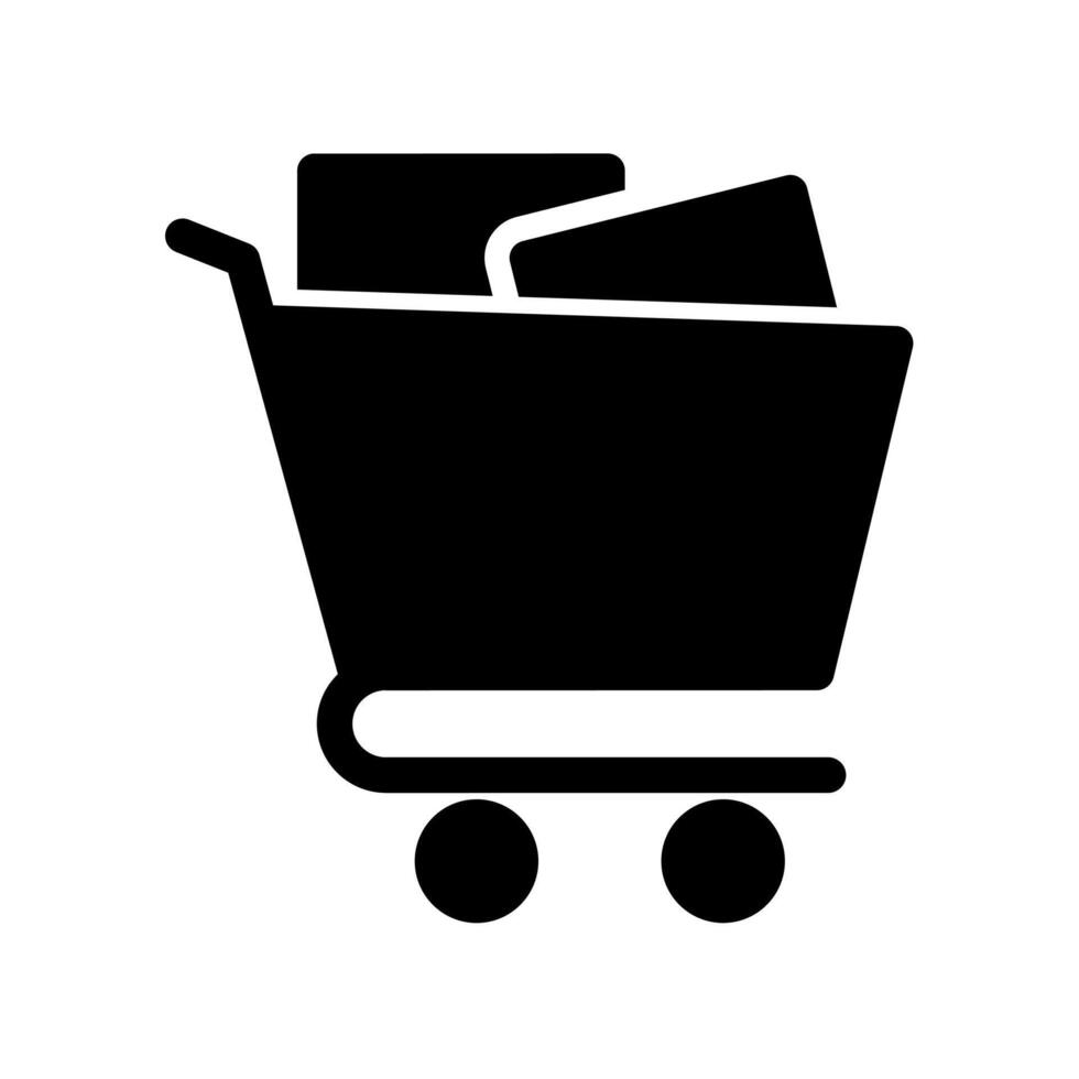 Trolley icon glyph design. Isolated white background. Perfect for web and app interfaces, presentations, infographics, etc. vector