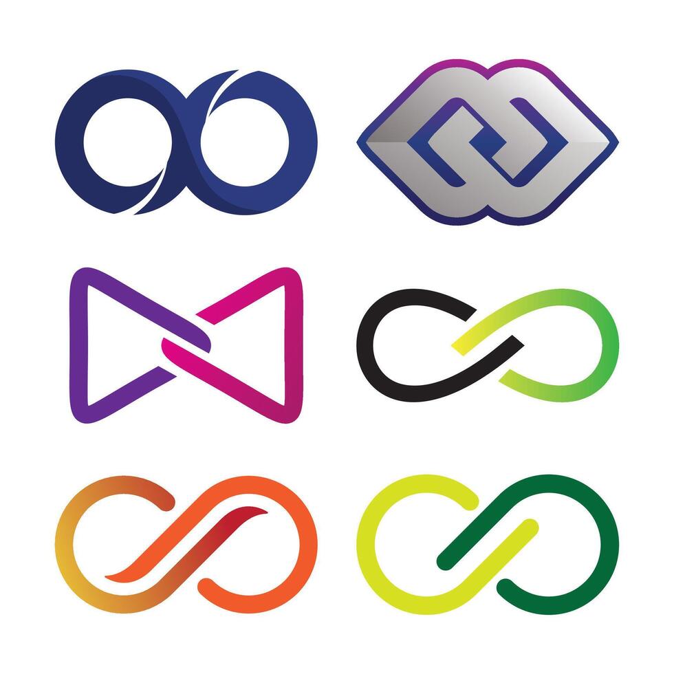 infinity logo and symbol template icons illustration vector