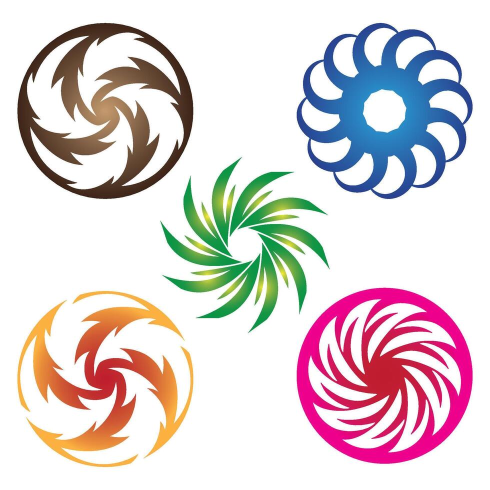 Set of sun icons illustration on white background. Design elements. voetex logo symbol vector