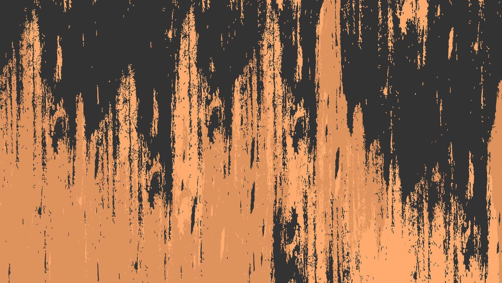 Abstract Orange Grunge Rough Texture In Black Background vector