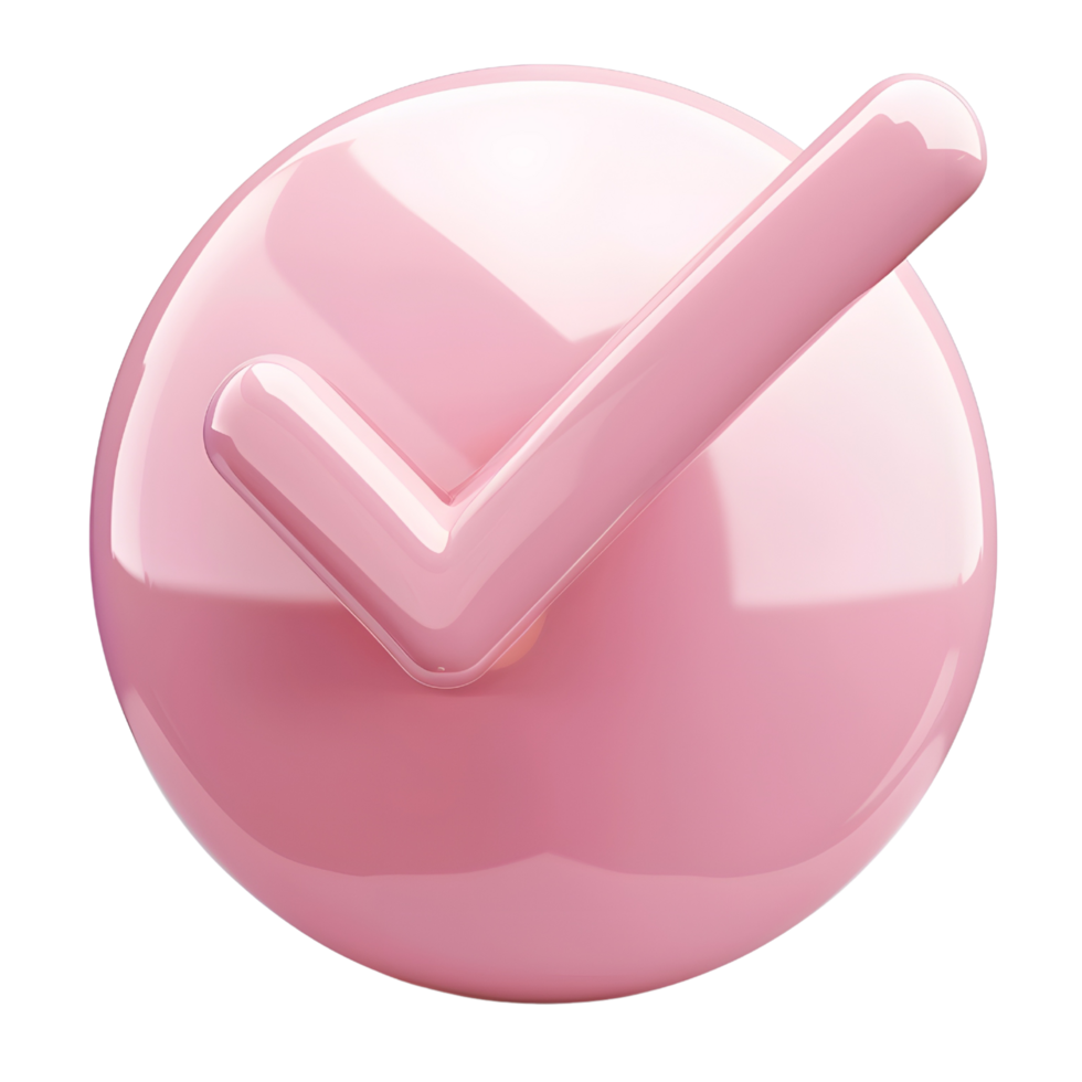 Pink Check mark icon. png
