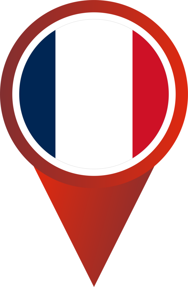 France flag pin map location png