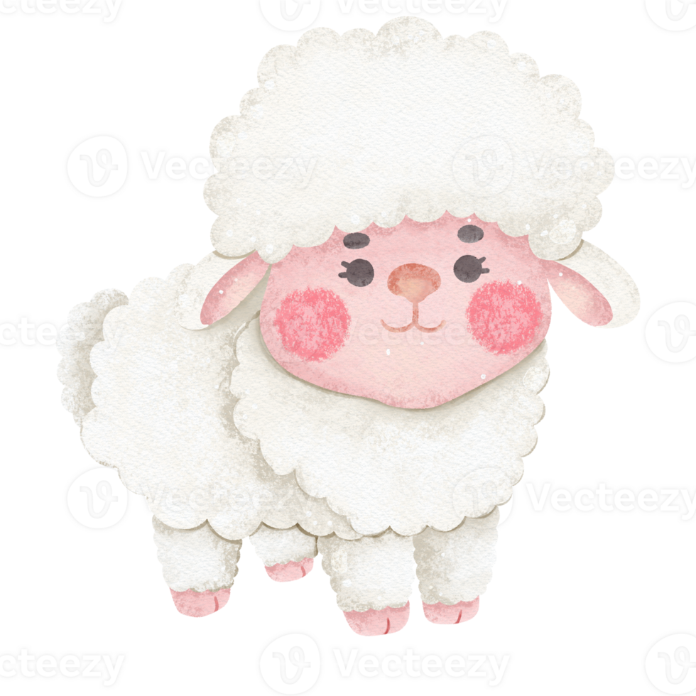 Farm animal watercolor funny png