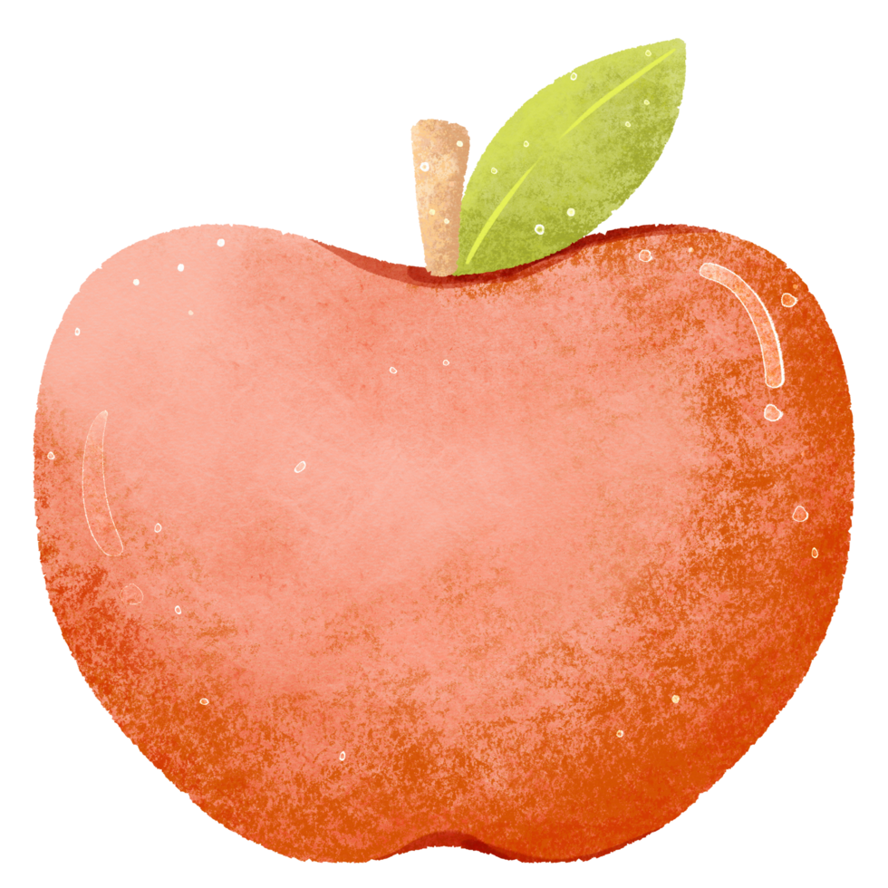 apple with drops watercolor png