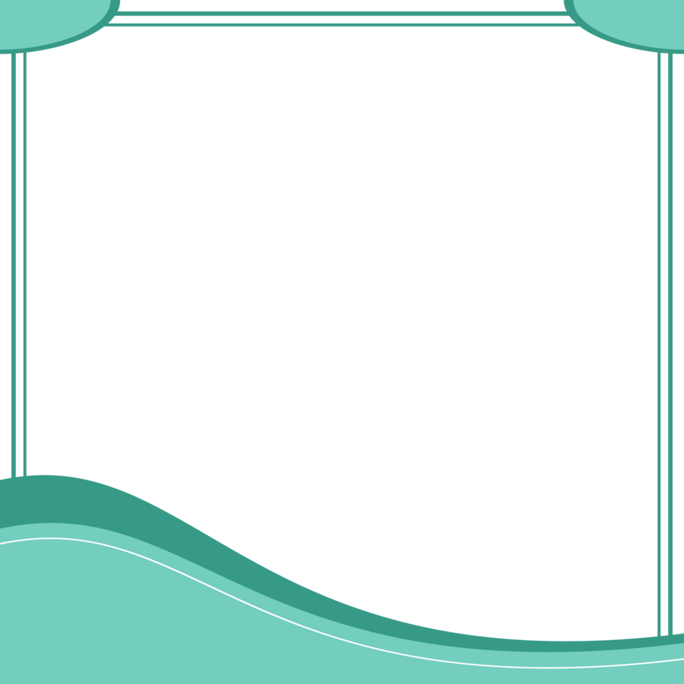 Abstract modern minimalist frame border background with organic flowing shapes and freehand drawing lines. Social media post ads png