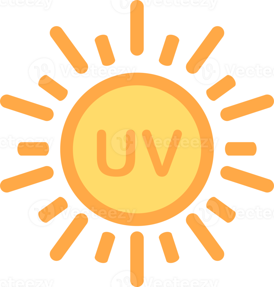 UV radiation icon solar ultraviolet light symbol for graphic design, logo, web site, social media, mobile app, ui illustration. png