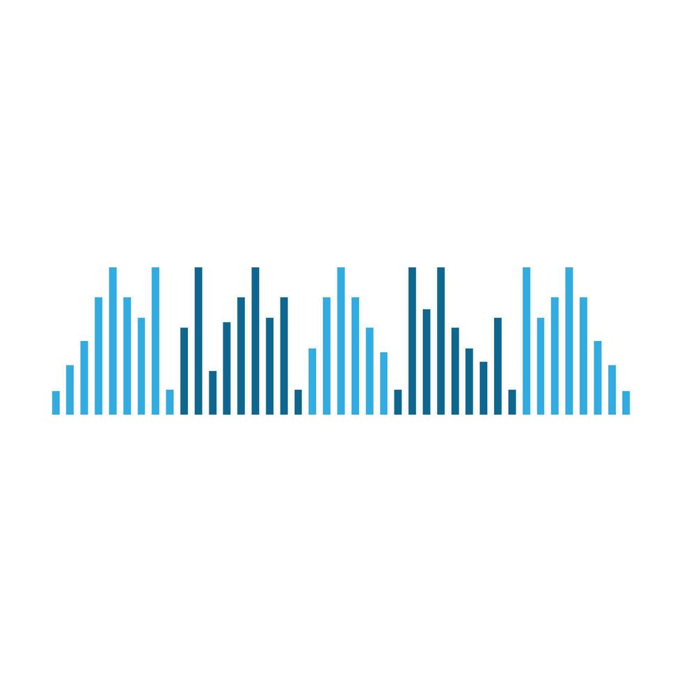 good music sound wave logo illustration vector