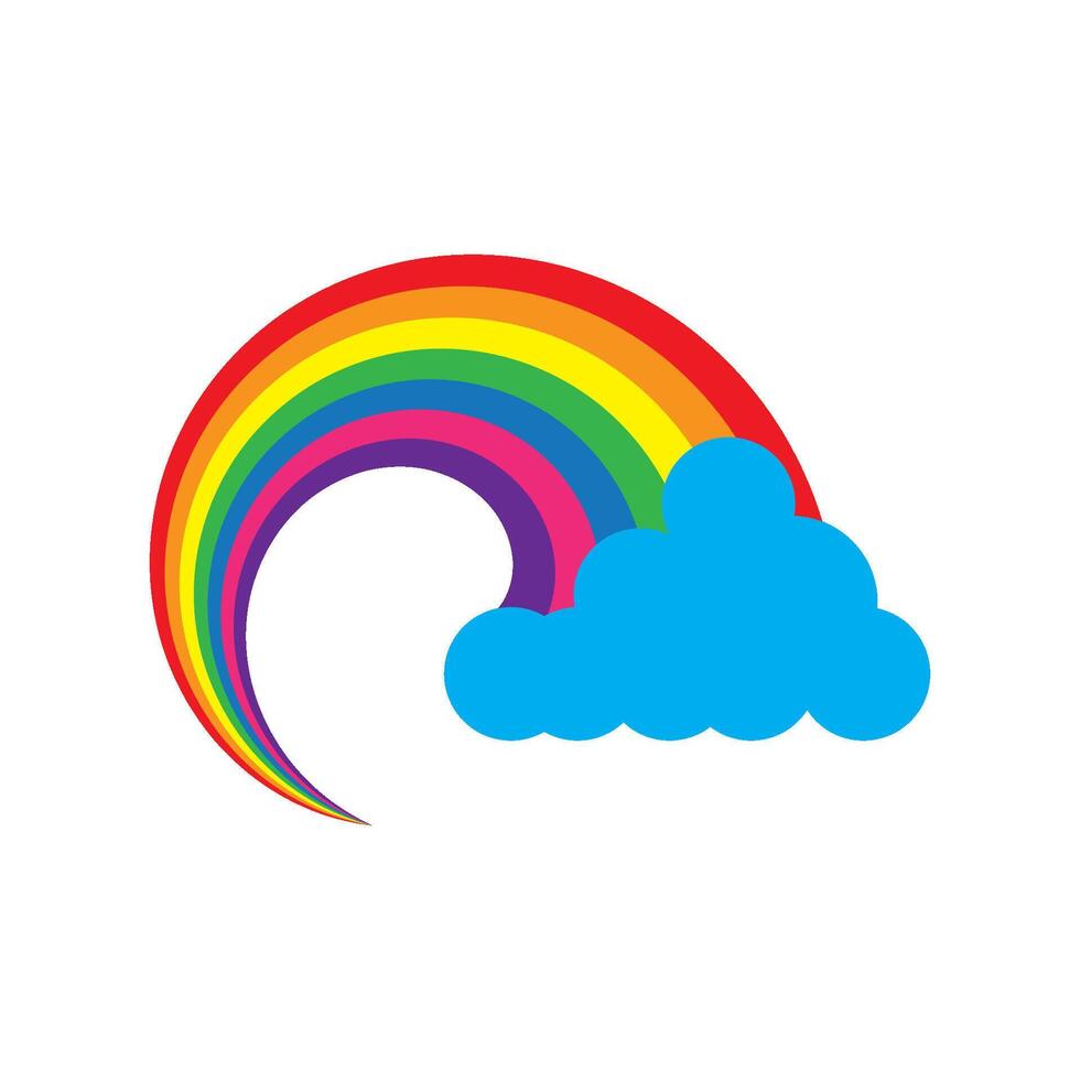 Rainbow logo images illustration vector