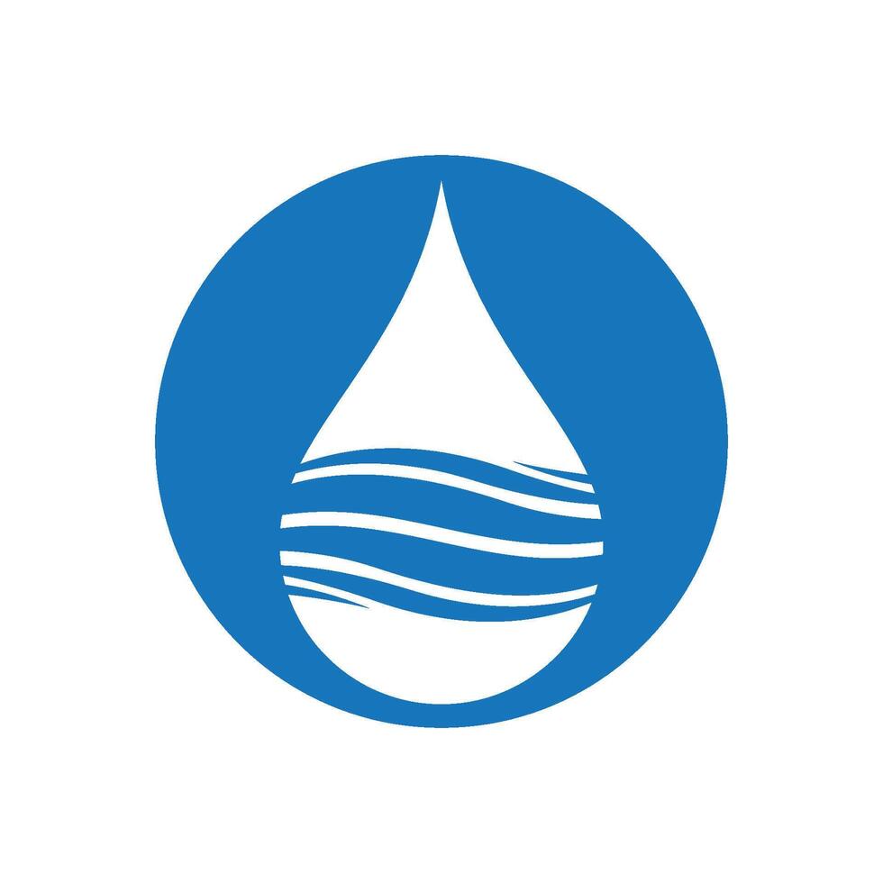 fresh blue water drop design vector