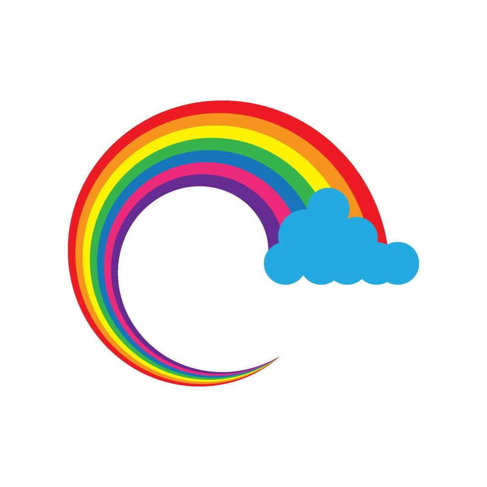 Rainbow logo images illustration vector