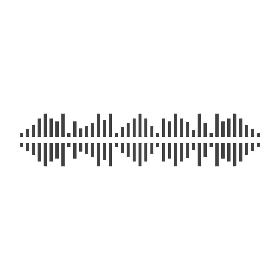 good music sound wave logo illustration vector