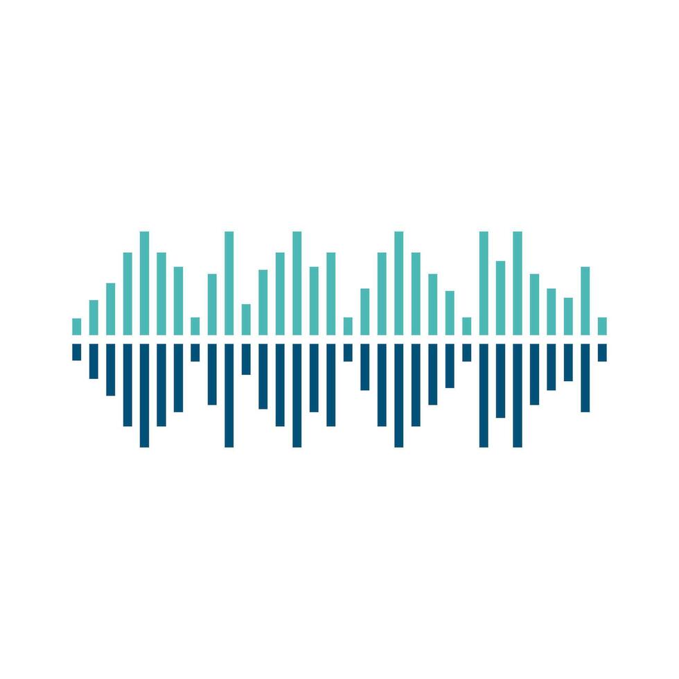 good music sound wave logo illustration vector