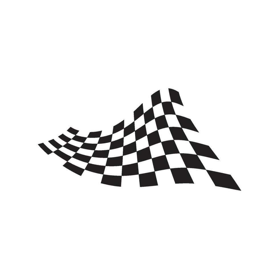 Flag race logo images illustration vector