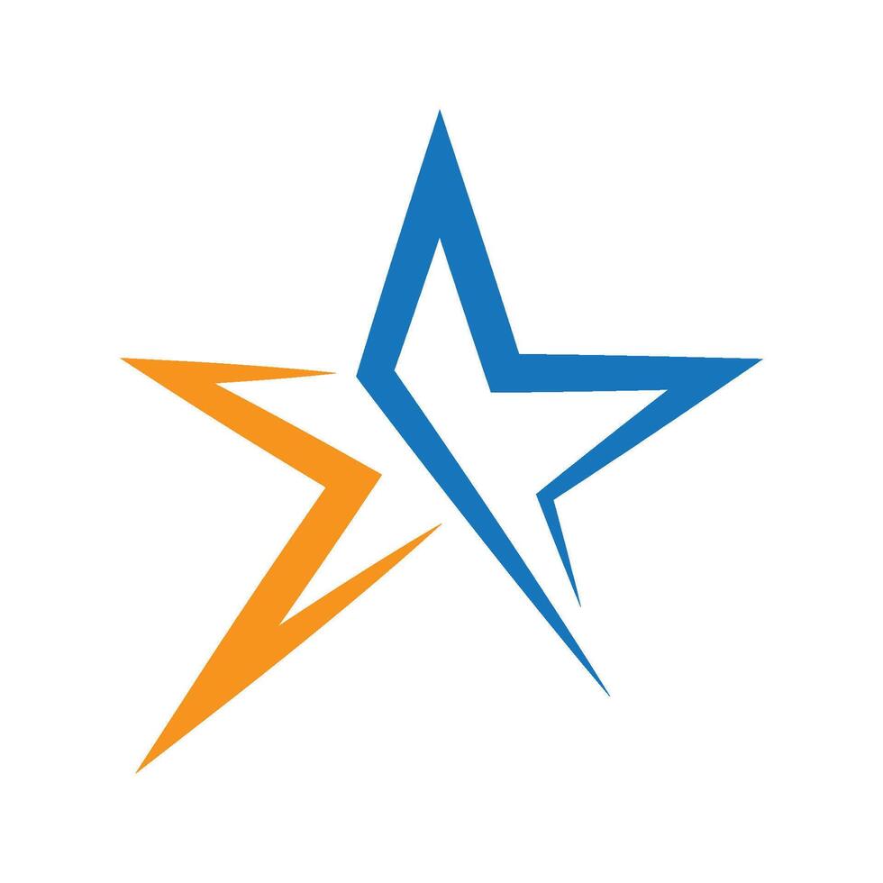 successful victory star logo design vector