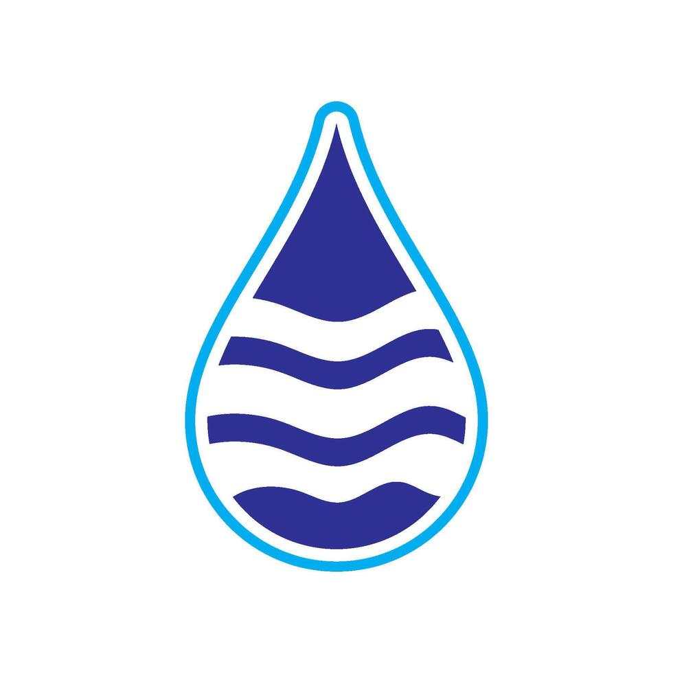 fresh blue water drop design vector