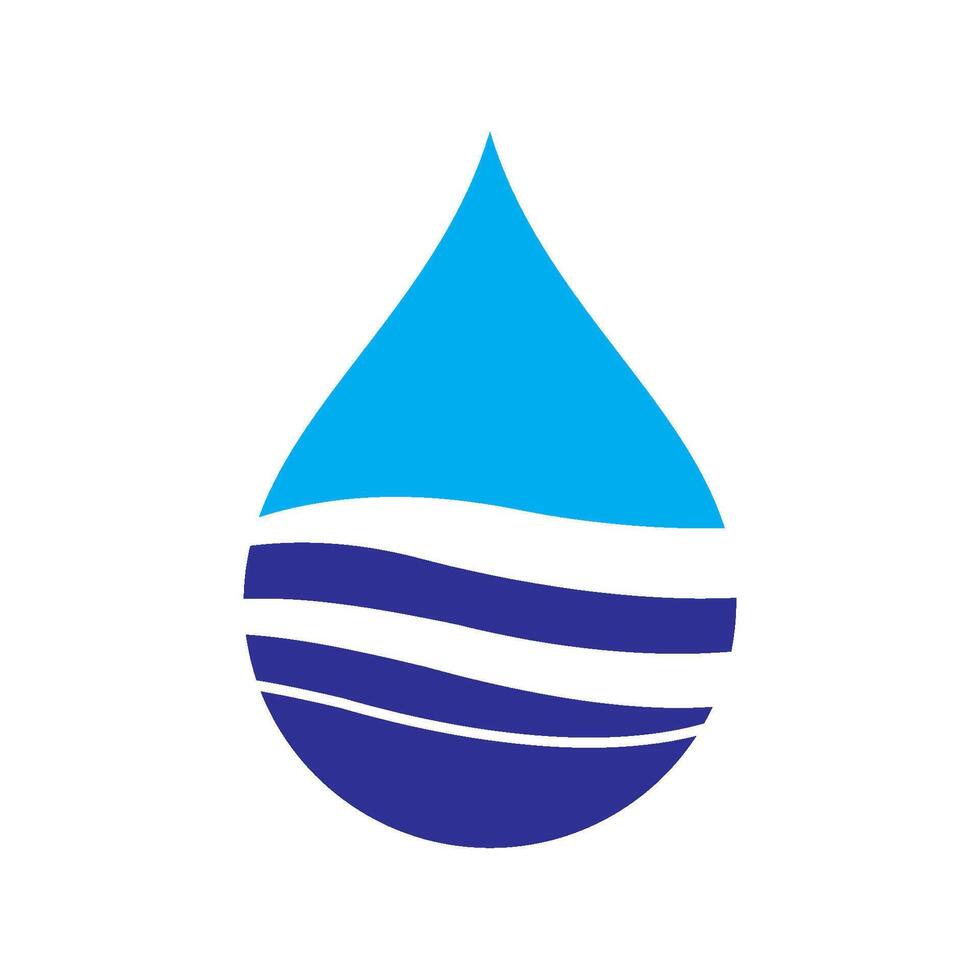 fresh blue water drop design vector